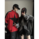 winter outfits men 2024 Spring Couple Men and Women Color Matching Patch Embroidered Windbreaker Jacket Thin Coat