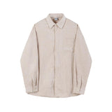 Tryess- TRY3505 DARK CREAM CORDUROY COLLAR SHIRT