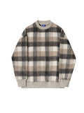 Tryess-TRY No. 10175 KNIT PLAID CREWNECK SWEATER