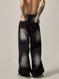 TRYESS- TRY11274 BLACK ASH STRAIGHT DENIM JEANS