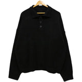 Tryesstore-Fall Fashion Classy Outfits Men Fall Outfits - TRY5246 KNITTED QUARTER BUTTON-UP SHIRT SWEATER