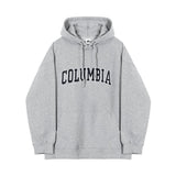 Tryess- TRY6236 COLUMBIA LETTERED PULLOVER HOODIE