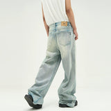 Tryess-TRY No. 10095 WHITE BLUE DENIM JEANS