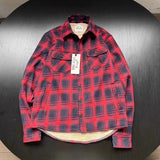 mens fall outfits American Retro Autumn and Winter New Men's and Women's Clothing Classic Plaid Fleece-lined Thick Warm Comfortable Lapel Shirt Coat