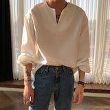 Tryess-TRY No. 6575 V-NECK CUFF LONGSLEEVE