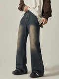 TRYESS- TRY11168 WASHED RELAX STRAIGHT DENIM JEANS