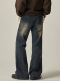 TRYESS- TRY11168 WASHED RELAX STRAIGHT DENIM JEANS