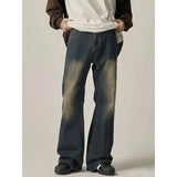 TRYESS- TRY11168 WASHED RELAX STRAIGHT DENIM JEANS