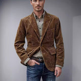 men’s outfits Spring and Autumn Corduroy Suit Casual Men's Suit Jacket