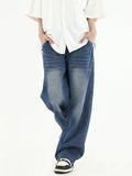 TRYESS- TRY9528 WASHED STRAIGHT DENIM JEANS