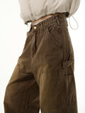 Tryess-TRY No. 10713 BROWN CARPENTER PANTS