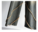 TRYESS- TRY10973 RECONSTRUCTED WASHED DENIM JEANS