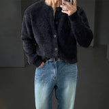 Tryess-TRY No. 10870 MOHAIR BUTTON-UP SWEATER CARDIGAN