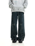 TRYESS- TRY11402 DISTRESSED PAINT STRAIGHT DENIM JEANS