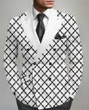 suit Men's Printed Double-Sided Split Suit Jacket Urban Fashion Slim Casual Small Suit