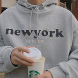 Tryess- TRY5567 LETTERED NEW YORK PULLOVER HOODIE