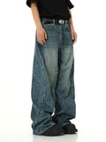 Tryess-TRY No. 10256 RECONSTRUCTED BAGGY DENIM JEANS