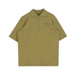 Tryess-TRY No. 4382 HALF ZIP-UP HALF SLEEVE COLLAR SHITryess-TRY