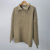 Tryesstore-Fall Fashion Classy Outfits Men Fall Outfits - TRY4146 KNITTED BUTTON-UP SHIRT SWEATER