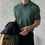 Tryess- TRY9791 VERTICAL KNIT POLO SHORT SLEEVE