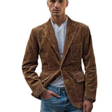 men’s outfits Spring and Autumn Corduroy Suit Casual Men's Suit Jacket