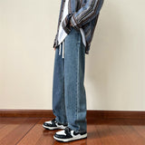 men’s outfits Jeans Men's Loose Straight Korean Style Trendy Ins Versatile Men's Pants Casual Wide Leg Pants-P35