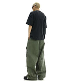 TRYESS- TRY11409 GREEN RECONSTRUCTED BAGGY CARGO JEANS