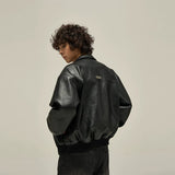 Tryess-TRY No. 10042 LEATHER ZIP-UP JK