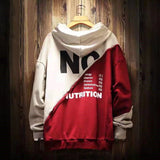 streetwear men outfits Sweater Men's Autumn Hip Hop Ins Stitching Hoodie Korean Style Trendy Letter Loose Casual Coat