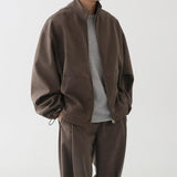 Tryess-TRY No. 4453 ZIP-UP COLLAR JK & WIDE SWEATPANTS