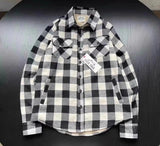 mens fall outfits American Retro Autumn and Winter New Men's and Women's Clothing Classic Plaid Fleece-lined Thick Warm Comfortable Lapel Shirt Coat