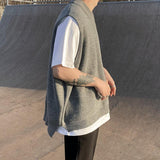 Tryess-TRY No. 1769 GRAY V-NECK VEST