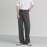 Tryess-TRY No. 1704 WIDE STRAIGHT SUIT PANTS