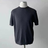 Tryess- TRY6620 VERTICAL KNIT SHORT SLEEVE SHIRT