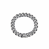 TRYESS-MENS FASHION CASUAL OUTFITS CLOTHING ACCESSORIES TRENDY MEN'S ACCESSORIES ANCIENT DARK SILVER CHAIN BRACELET