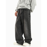 Tryess-TRY No. 9586 SMOKE GRAY STRAIGHT JEANS