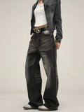 TRYESS- TRY10270 RETRO BLACK DENIM JEANS