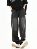 TRYESS- TRY9528 WASHED STRAIGHT DENIM JEANS