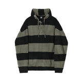 Tryess-TRY No. 5521 KNITTED BUTTON-UP HOODED SWEATER