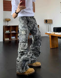 Tryesstore-Streetwear Men Outfits Tomboy Fits - TRY10978 CAMO MULTI-POCKET CARGO PANTS