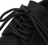 Tryess- Okcheon Matt Black Chunky Lace Up Shoes