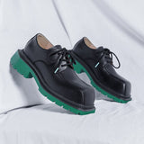 Tryess- Oksu Contrast Sole Square Toe Shoes