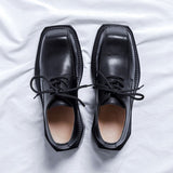 Tryess- Oksu Contrast Sole Square Toe Shoes