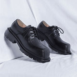 Tryess- Oksu Contrast Sole Square Toe Shoes