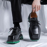 Tryess- Oksu Contrast Sole Square Toe Shoes