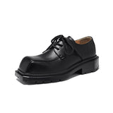 Tryess- Oksu Contrast Sole Square Toe Shoes