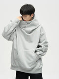 Tryess- Oversize Fleece Hooded Ninja Sweatshirt