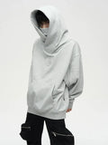 Tryess- Oversize Fleece Hooded Ninja Sweatshirt