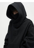 Tryess- Oversize Fleece Hooded Ninja Sweatshirt