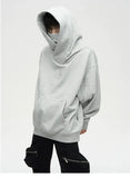 Tryess- Oversize Fleece Hooded Ninja Sweatshirt